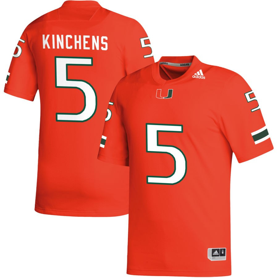 adidas Orange Miami Hurricanes NIL Replica Football Jersey